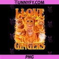 I Love Gingers PNG, Cute Cat Meme Kitten Bootleg PNG