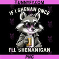 If I Shenan Once I'll Shenanigan PNG, Raccoon Fun PNG