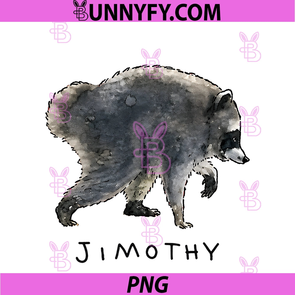 Funny Jimothy PNG, Trash Panda Watercolor PNG
