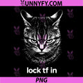 Funny Lock TF In PNG, Cat Graphic Motivational Retro PNG
