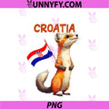 Funny Marten Animal PNG, With Croatia Colors PNG