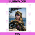 Funny Meme Cat Sailing Boat PNG, Graphic Cat Lovers PNG
