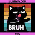 Funny Bruh Cat Meme PNG, Sarcastic Cat Saying Bruh PNG