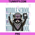 Funny Middle School Feral Raccoon PNG, Back To School Teacher Kid PNG