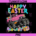 Monster Truck Bunny Eggs PNG, Rabbit Happy Easter Day Retro PNG