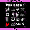 Nerdy Iconic Alternative Rock PNG, Bands of The 90s White PNG