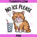 Funny No Ice Please PNG, Cat Meme PNG