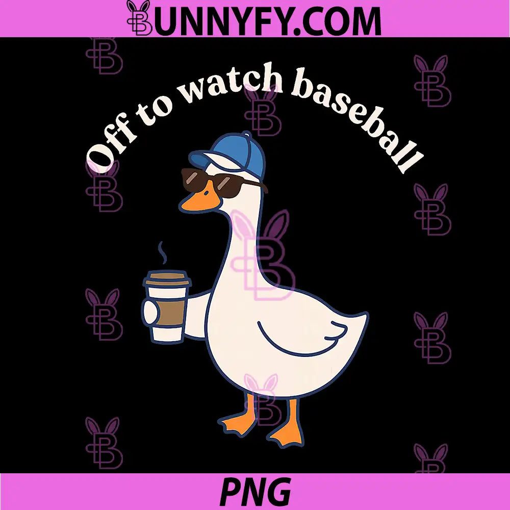 Off to Watch Baseball PNG, Silly Goose PNG