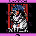 Funny Patriotic Dog Merica Bulldog PNG, American Flag 4th of July PNG
