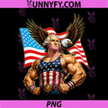 Funny Patriotic George Washington PNG, Eagle USA 4th of July PNG