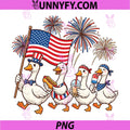 Funny Patriotic Goose Squad PNG, Celebrating 4th of July Cute PNG