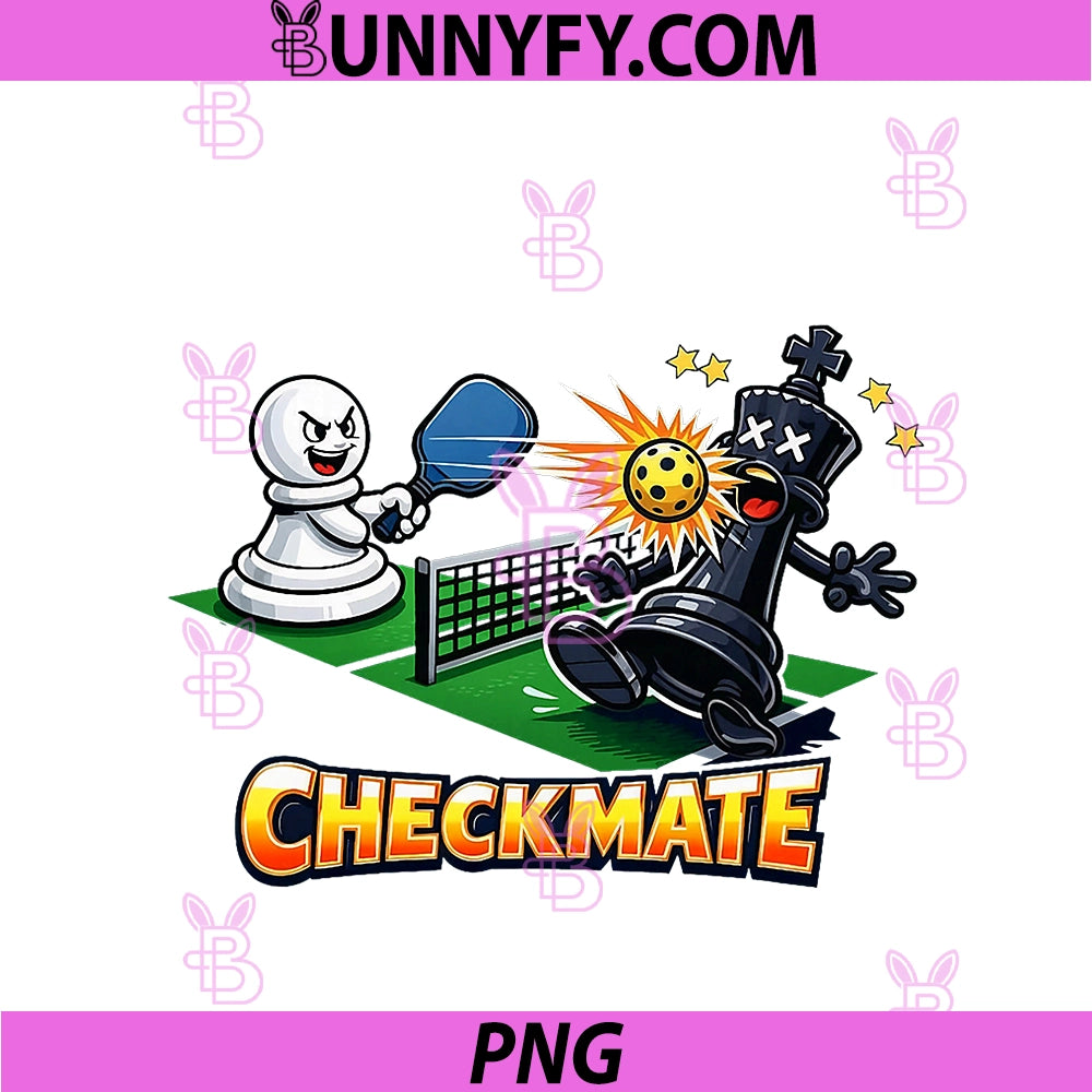 Funny Pickleball Chess Pawn Smash King PNG, Checkmate PNG