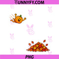 Funny Pumpkin Jumping Into Leaves Cute PNG, Fall Autumn Leaves PNG