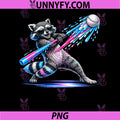 Funny Raccoon Baseball PNG, Ice Cream Drip PNG