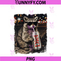 Funny Raccoon Drinking Diet Soda PNG, Funny Animal Meme Raccoon PNG