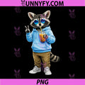 Raccoon Drinking Iced Coffee PNG, Lover Cute Trash Panda PNG
