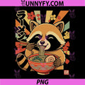 Funny Raccoon Eating PNG, Japanese Ramen PNG
