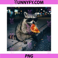 Funny Raccoon Eating Pizza PNG, Cute Animal Selfie PNG