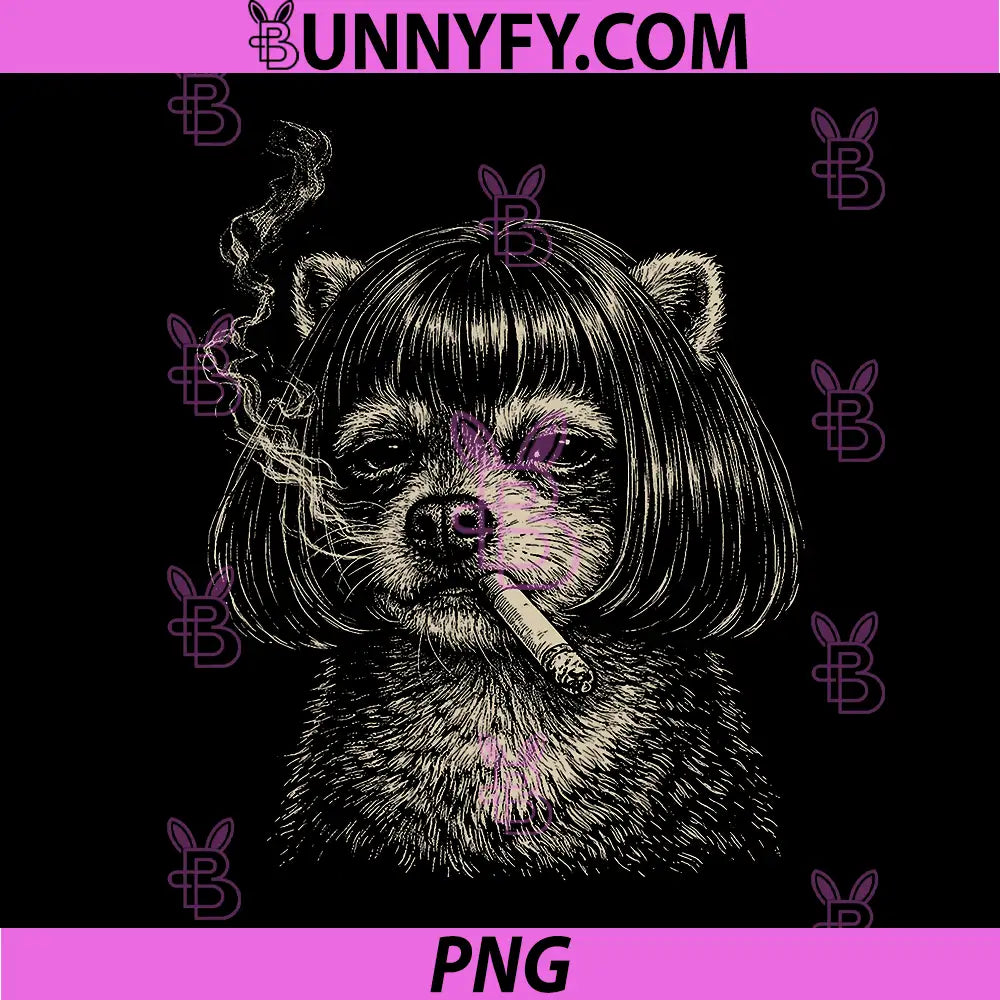 Funny Raccoon Smoking PNG, Bob Haircut Meme PNG