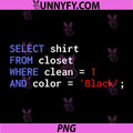 SQL Query Programmer Select PNG, from Closet Clean Performance PNG