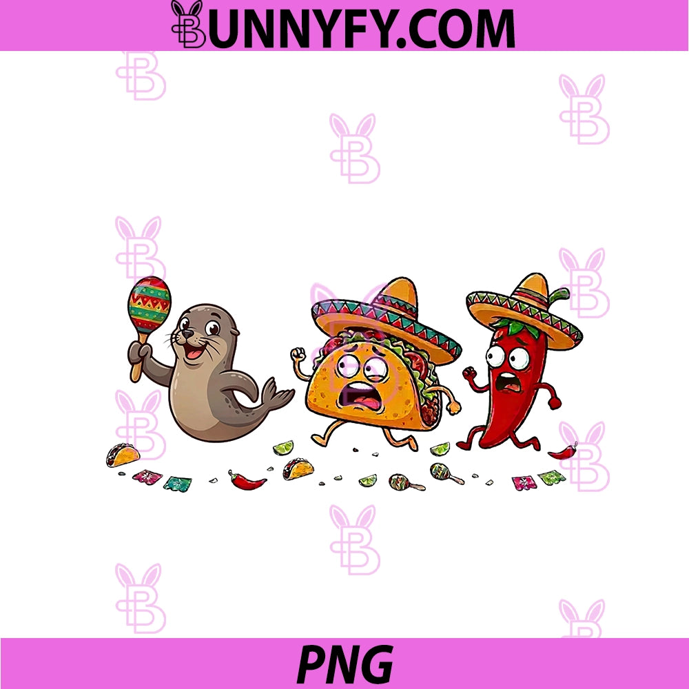 Funny Sea Lion Cinco De Mayo PNG, Kids Mens Womens Mexican PNG