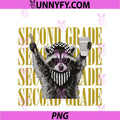 Funny Second Grade PNG, Teacher Feral Raccoon Back To School PNG