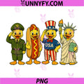 Funny Silly Goose 4th of July USA PNG, 250th American Flag PNG