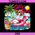 Funny Silly Goose Summer PNG, Tropical Beach Vacation Animal PNG