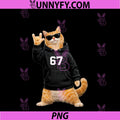 Funny Six Seven 67 Meme Cat ASL PNG, I Love You Hand Sign Graphic PNG