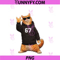 Funny Six Seven 67 Meme Cat ASL PNG, I Love You Sign Graphic PNG