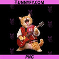 Funny Six Seven 67 Meme Cat PNG, Playing Guitar Graphic PNG