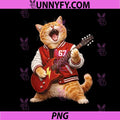 Funny Six Seven 67 Meme PNG, Cat Playing Guitar Graphic PNG