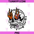 Funny Skeleton Everything Is Fine Retro PNG, Grunge Sarcastic PNG