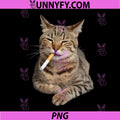 Funny Smoking Tabby Cat PNG, Meme Cigarette Kitty Lover PNG