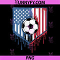 Funny Soccer Drip PNG, Ice Cream Patriotic American Flag  PNG