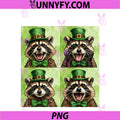 Funny St Patricks Day PNG, Raccoon Rock On Selfie Raccoon Animal PNG