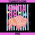 Funny Striped Gotta Go Buffalo PNG, Western Bison Summer Cowgirl PNG
