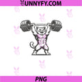 Funny Strong Muscular Cat PNG, Weightlifting Gym Design PNG