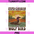 Funny Stupid Canadian Wolf Bird PNG, Hockey Romance LGBT Animal PNG