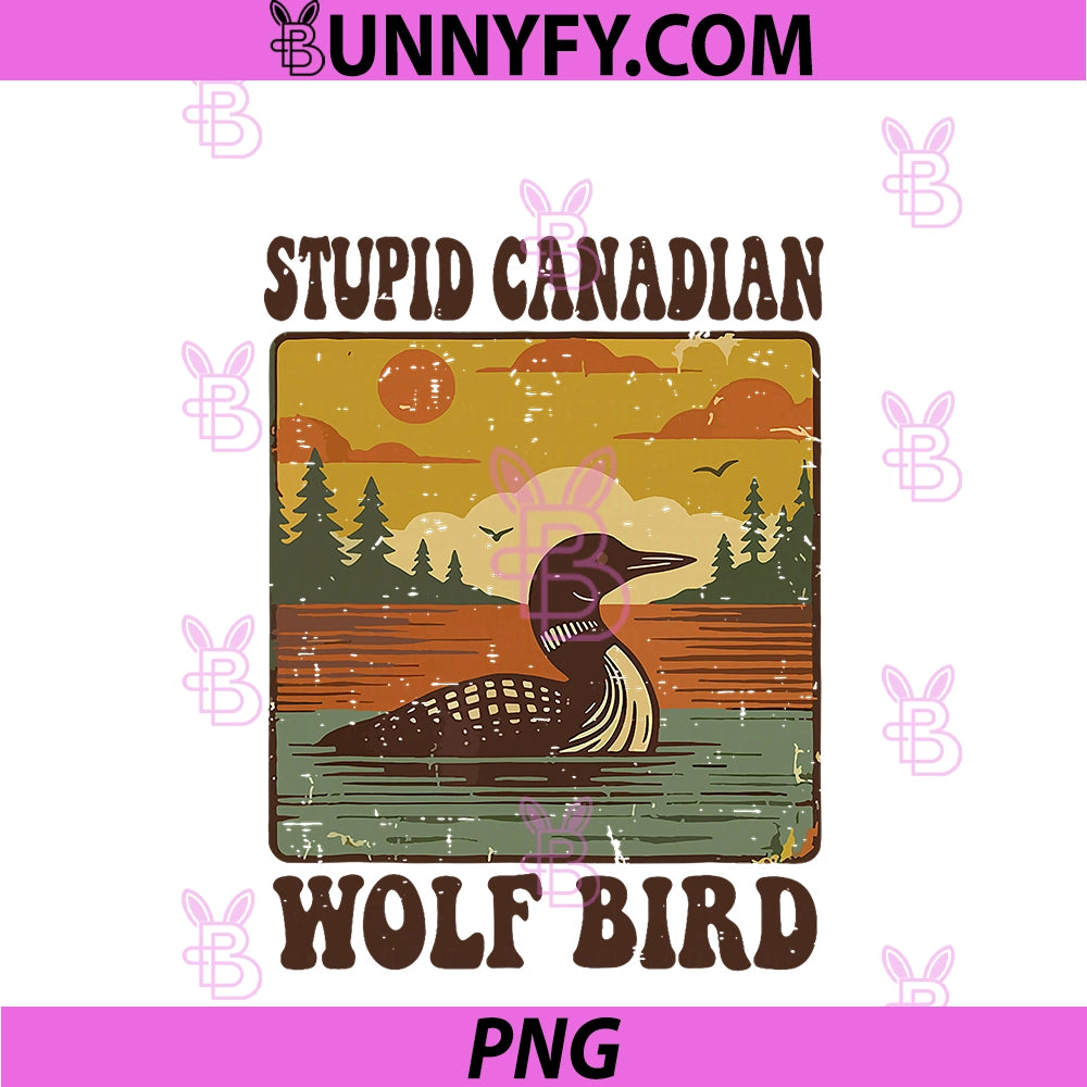 Funny Stupid Canadian Wolf Bird PNG, Hockey Romance LGBT Animal PNG