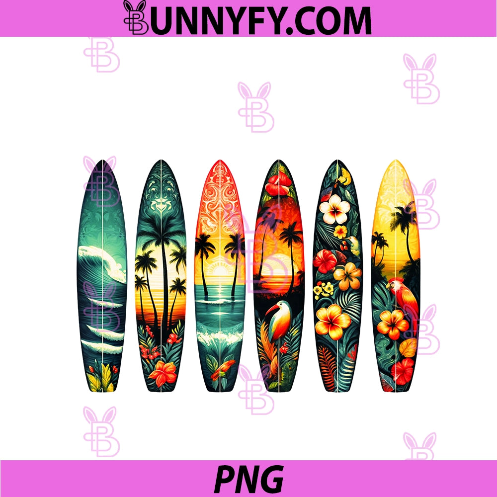 Funny Surfboards PNG, Hawaiian Tropical Surfing Lover Surfer PNG