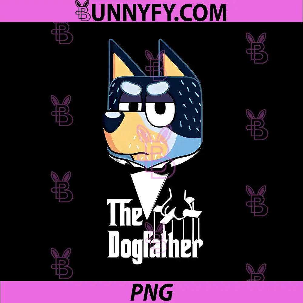 The Dogfather Dog Dad Parody Design PNG, Funny Mafia Dog Illustration PNG