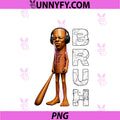 Funny Tung Tung Tung Speed Face Tuff PNG, Brainrot Meme PNG