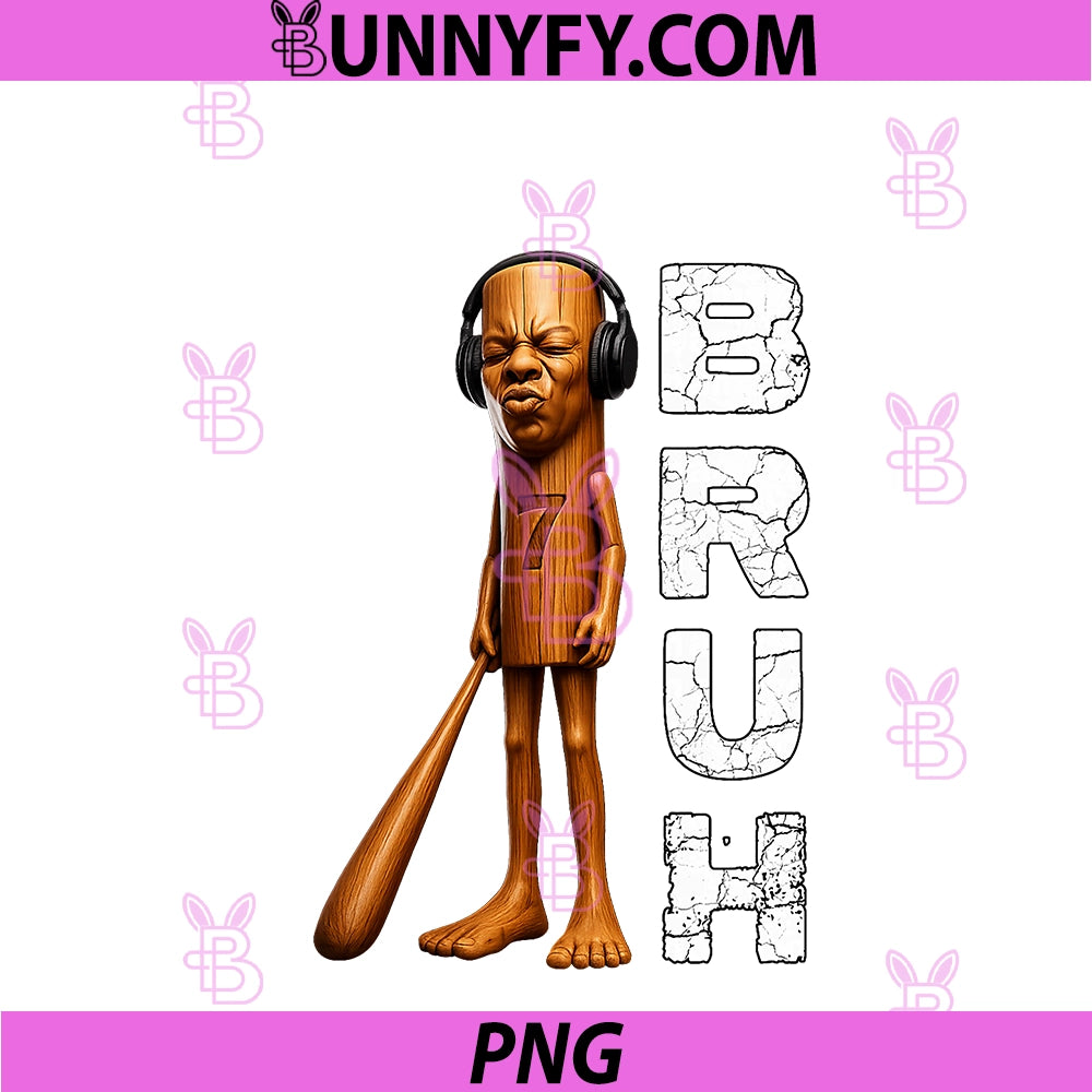 Funny Tung Tung Tung Speed Face Tuff PNG, Brainrot Meme PNG