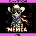Funny USA Merica Cat PNG, 4th of July Patriotic PNG