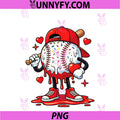 Funny Valentine PNG, Baseball Drip Ice Cream Youth Boys Couples PNG