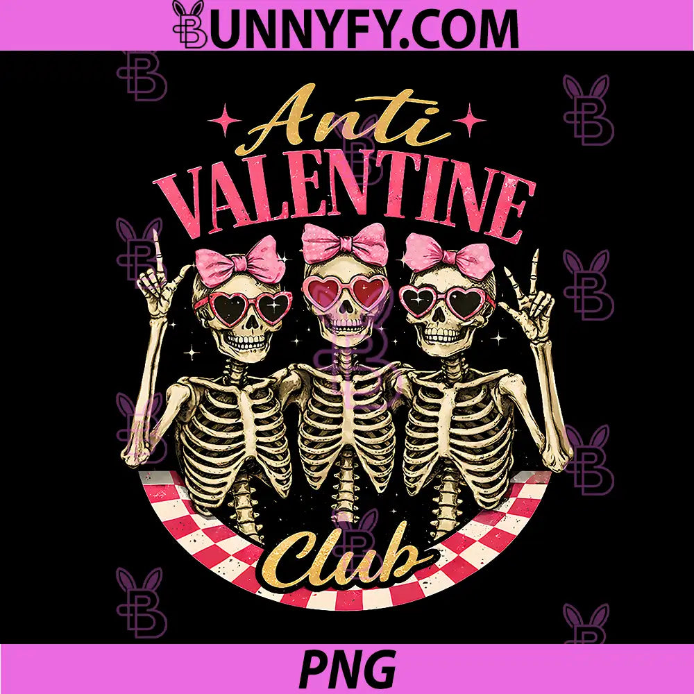 Funny Valentine's Day PNG, Friends Anti Valentine Club PNG