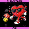 Funny Valentines Day PNG, Pickleball Heart Player PNG