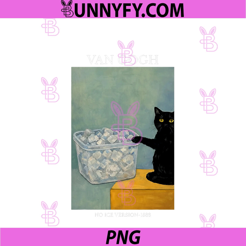 Funny Van Gogh Cat Meme PNG, No Ice Version 1888 PNG