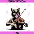 Funny Violin Cat PNG, Musician For Orchestra Lovers PNG